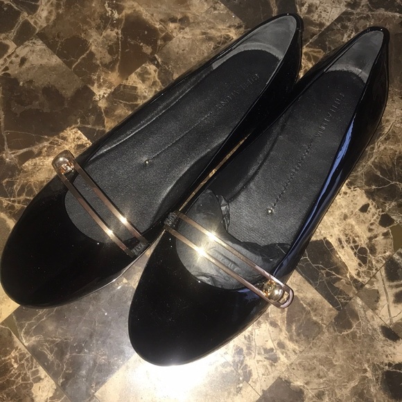 Stella Luna, Turnlock Bar Leather Flats - Picture 1 of 5